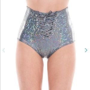 J. Valentine Holographic Lace up Bottoms